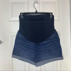 Isabel Maternity Denim MIDI Shorts Size 2